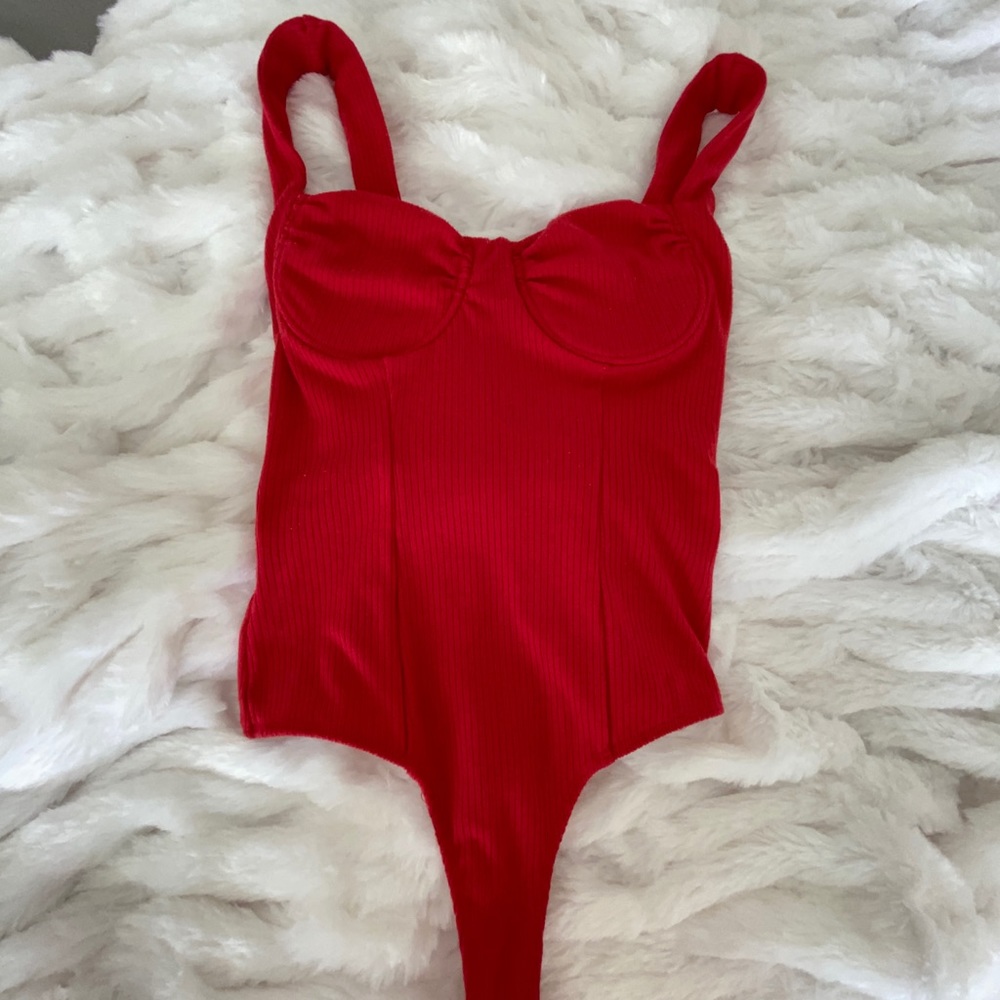Red Bustier Body Suit